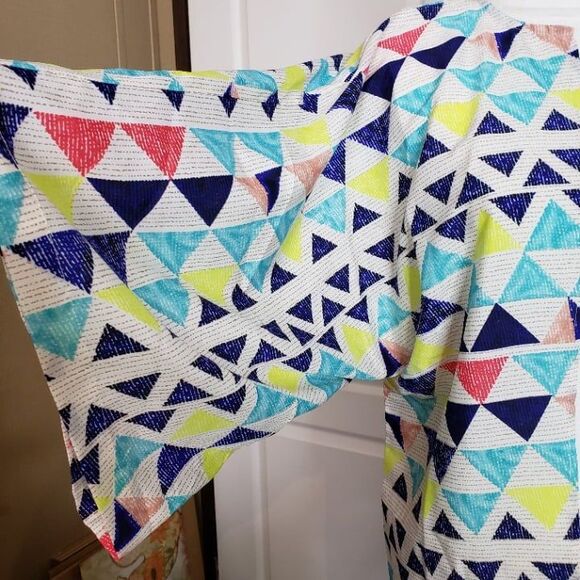 NEW W118 Walter Baker Triangles Kiki Kimono womens S Lightweight Cardigan Shell - Picture 3 of 9